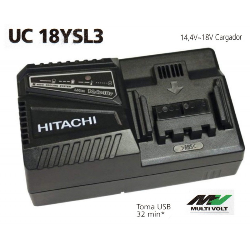 CARGADOR DE BATERIAS UC18YSL3 HIKOKI (HITACHI) CARGADOR DE BATERIAS UC18YSL3 HIKOKI (HITACHI)