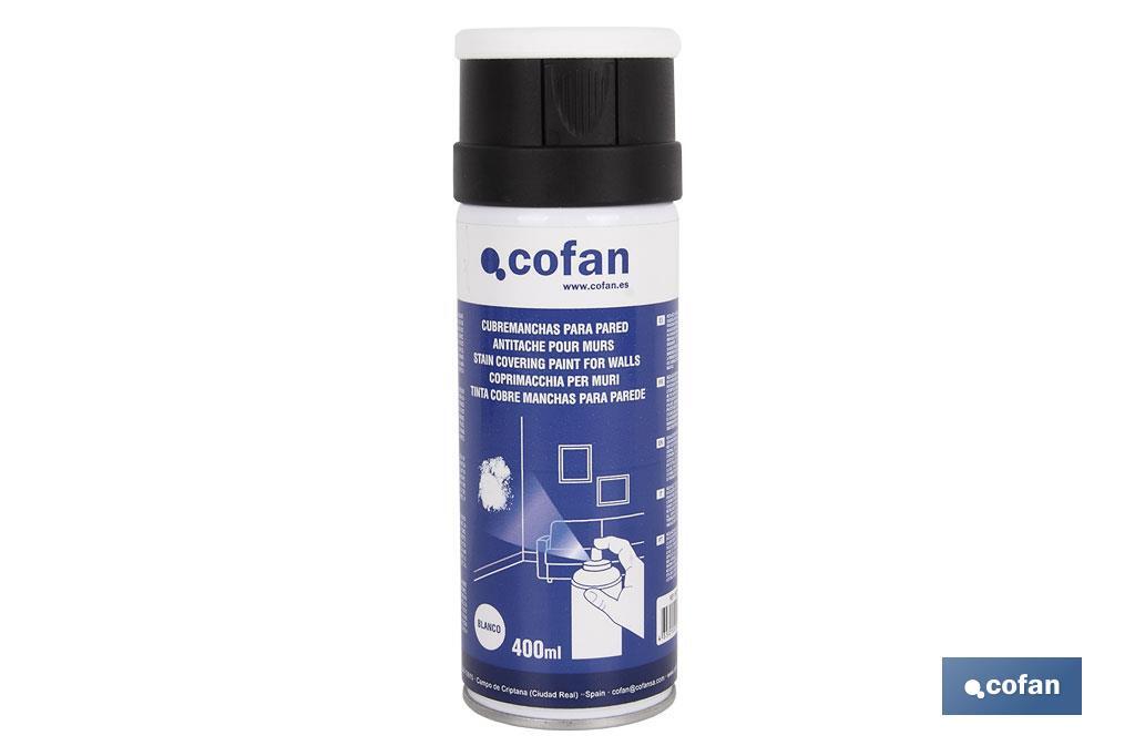 CUBREMANCHAS PARA PARED COLOR BLANCO 400ML