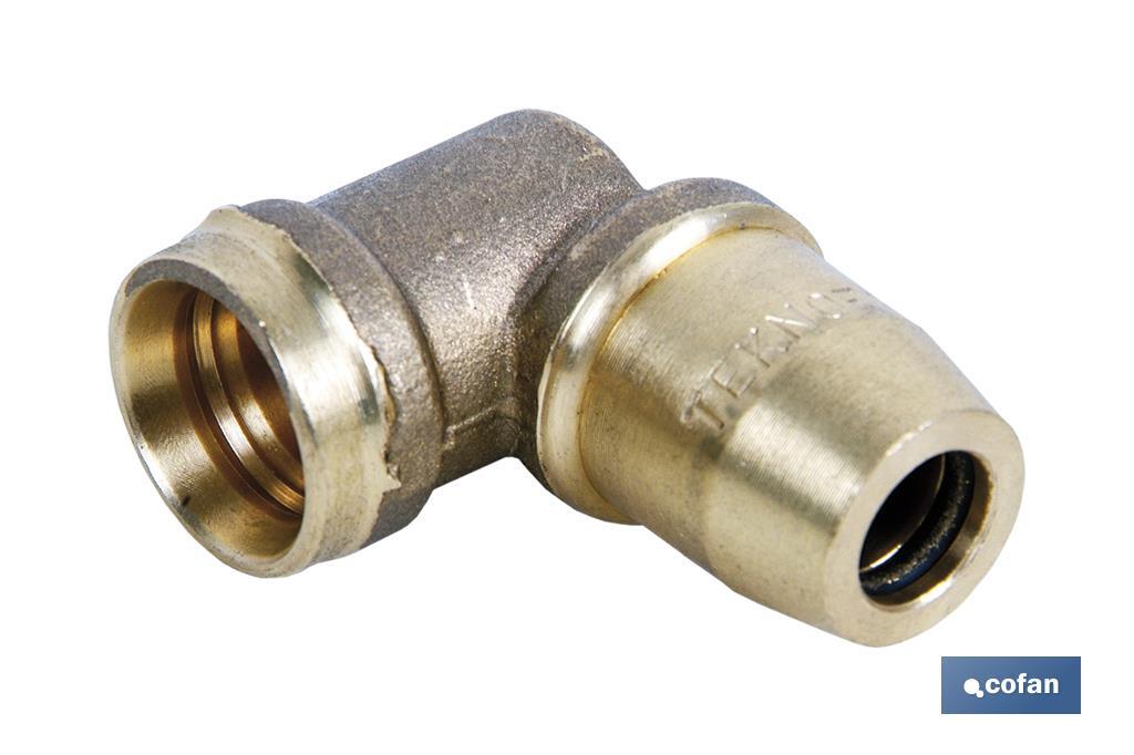 CODO CONECTOR 90º  R A5 TUBO 15X1,5 (PACK: 1 UDS)