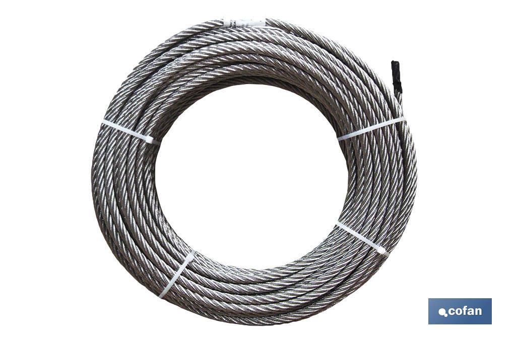 ROLLO CABLE GALVANIZADO 100 MTS. 4MM. (PACK: 1 UDS)