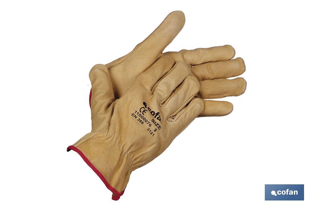 BLISTER GUANTES VACUNO EXTRA RESIST. T-8 (PACK: 12 UDS)
