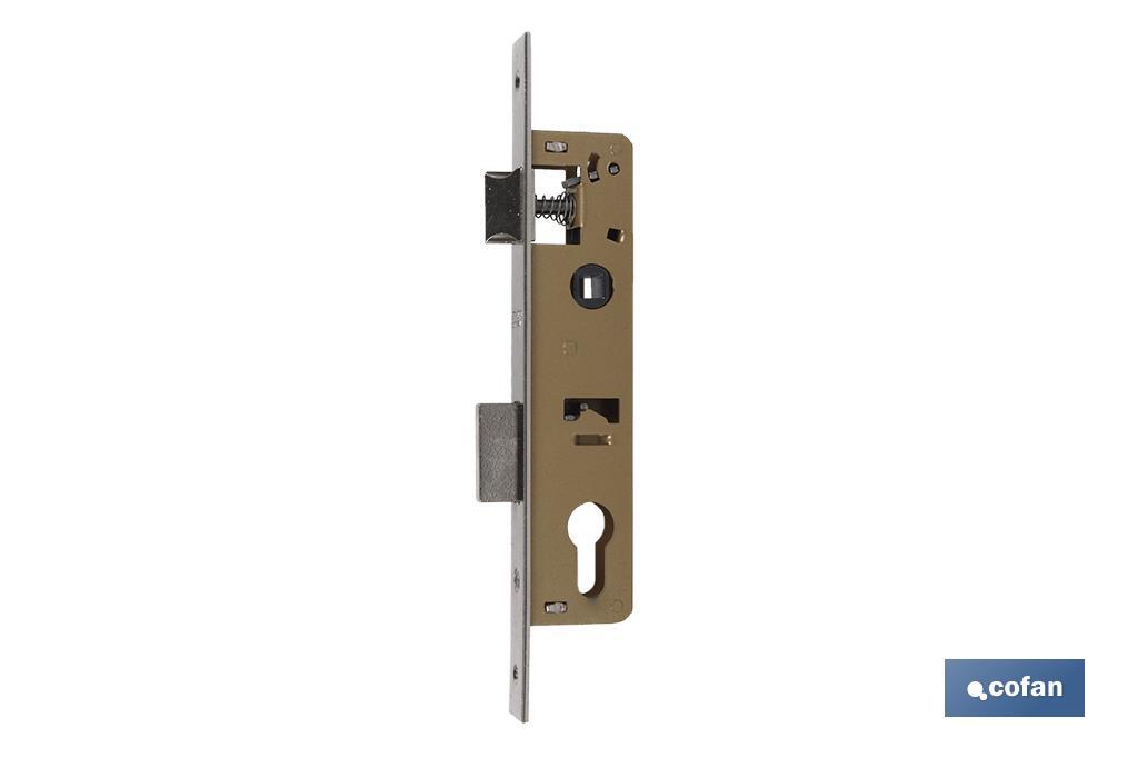 Cerradura Embutir+cerradero D85 E30 F22 Níquel (P/Metal) (PACK: 1 UDS)