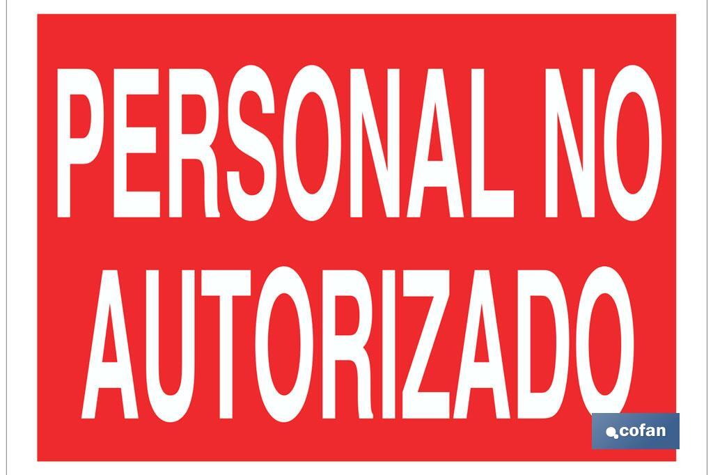 Personal no autorizado