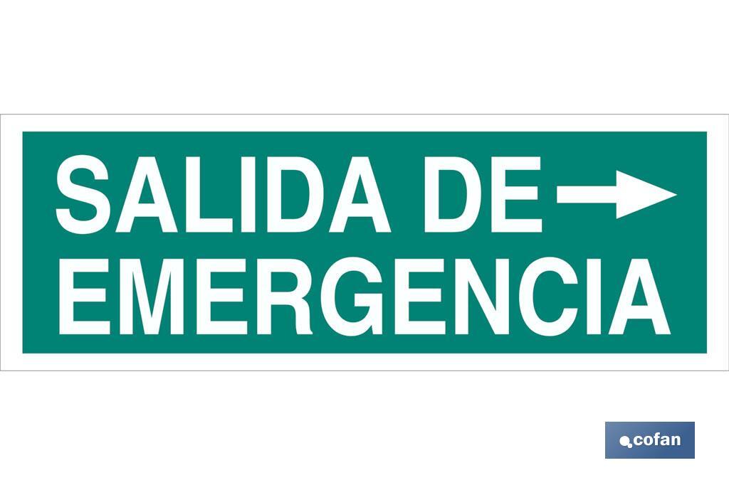 Salida de Emergencia Texto