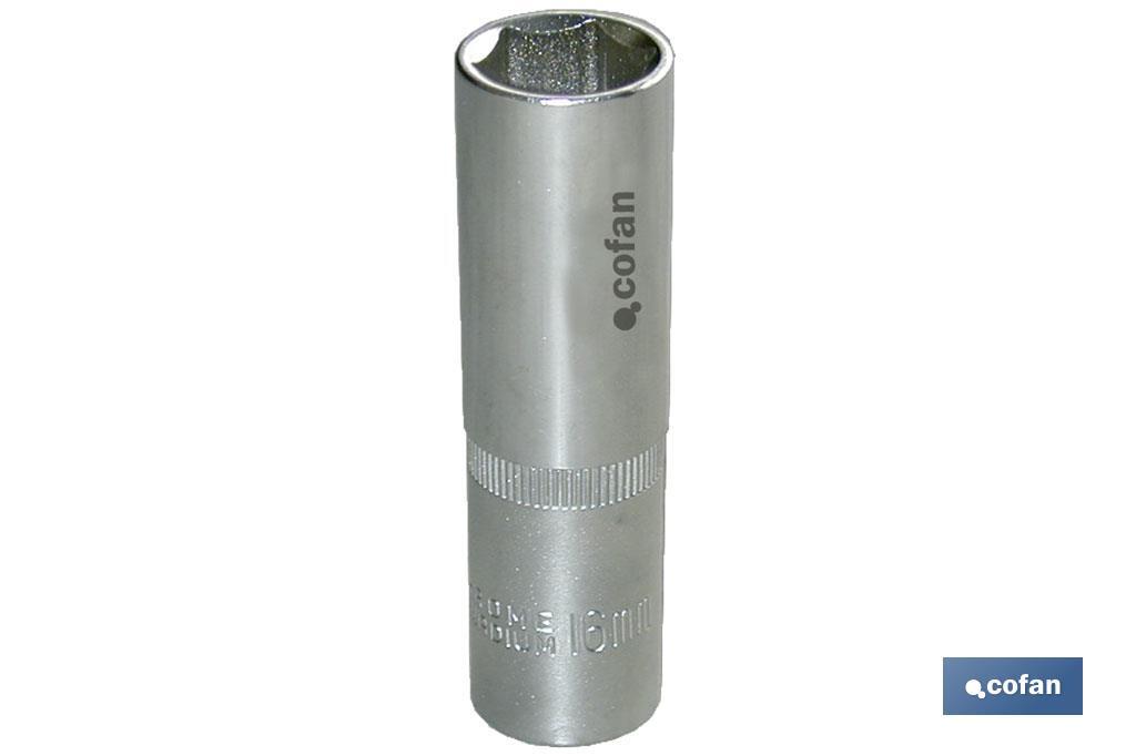 Vaso métrico largo de 1/4 | Fabricado en acero al cromo vanadio | Medidas del vaso: 13 mm