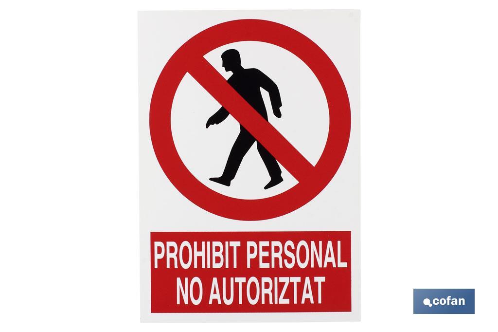 Prohibit personal no autoritat