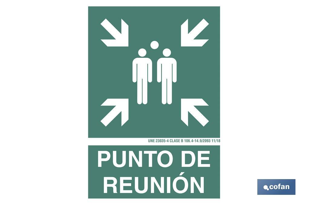 Punto de reunión Pictograma + Texto