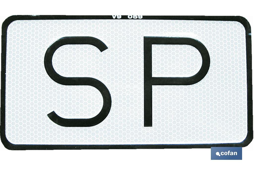 Placa SP V-9 Servicio Público