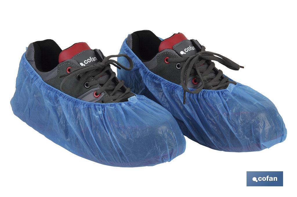 Cubre zapatos universal en CPE (Polietileno Clorado) color Azul
