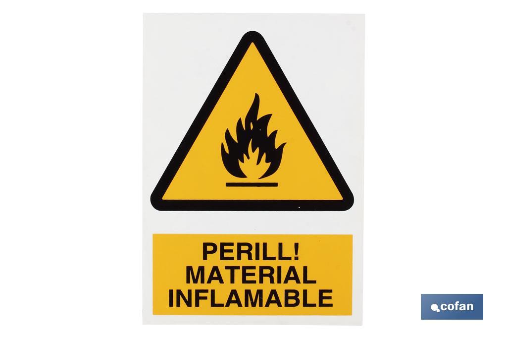 Perill material inflamable