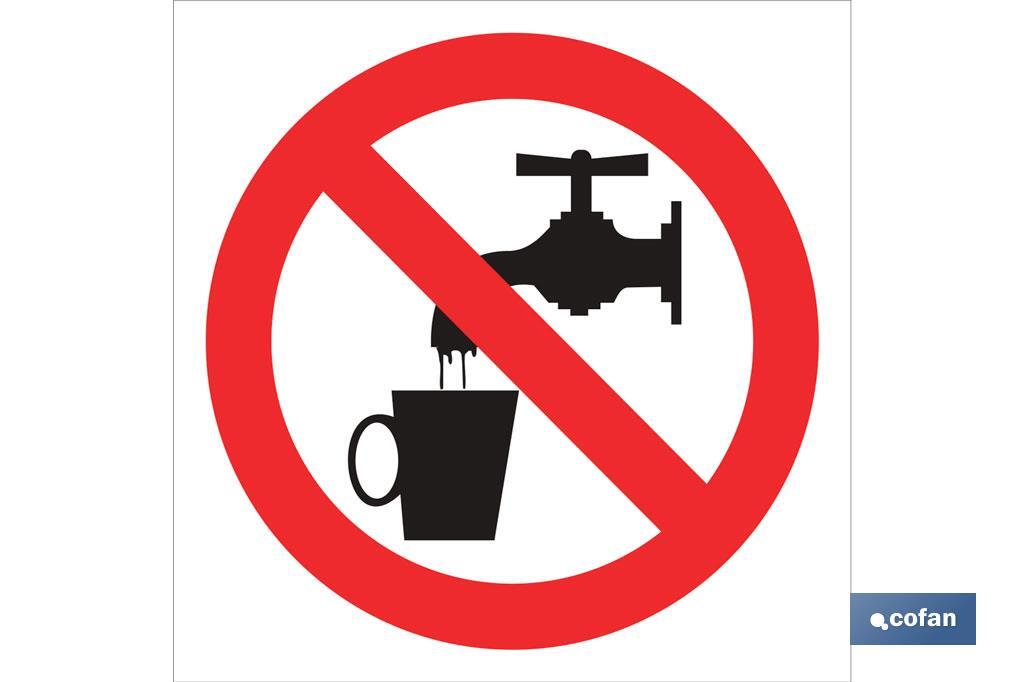 Prohibido beber agua